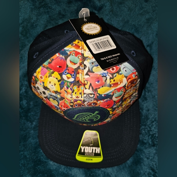 RARE NWT Nintendo Animal Crossing Video Game Bioworld Snapback Cap/Hat - Picture 3 of 11